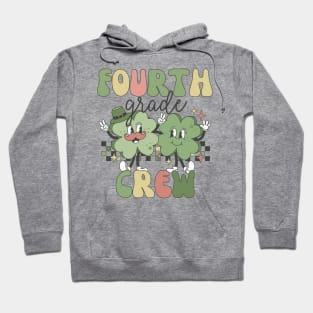 Retro 4th Grade Teacher St Patricks Day Teaching Squad Hoodie